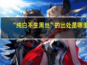 “纯白不生黑丝”的出处是哪里