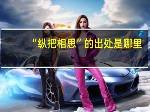 “纵把相思”的出处是哪里