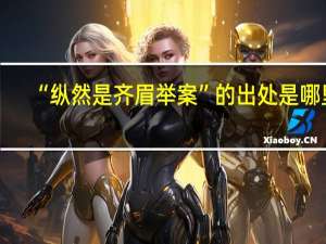 “纵然是齐眉举案”的出处是哪里
