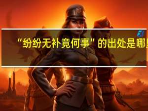 “纷纷无补竟何事”的出处是哪里