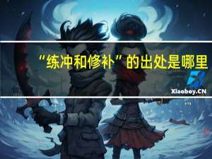 “练冲和修补”的出处是哪里