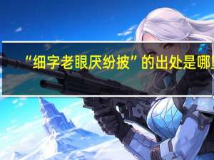“细字老眼厌纷披”的出处是哪里