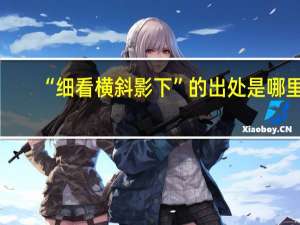 “细看横斜影下”的出处是哪里