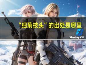 “细菊枝头”的出处是哪里