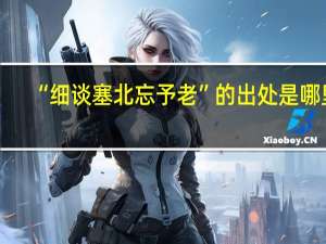 “细谈塞北忘予老”的出处是哪里
