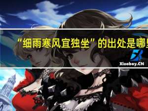 “细雨寒风宜独坐”的出处是哪里