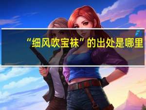 “细风吹宝袜”的出处是哪里