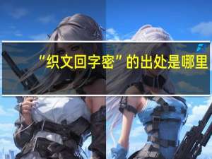 “织文回字密”的出处是哪里
