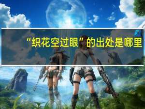 “织花空过眼”的出处是哪里