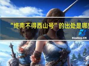 “终南不得西山号”的出处是哪里