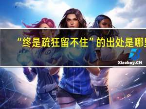 “终是疏狂留不住”的出处是哪里