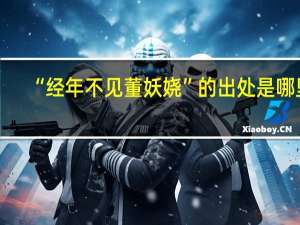 “经年不见董妖娆”的出处是哪里