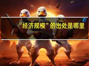 “经济规模”的出处是哪里