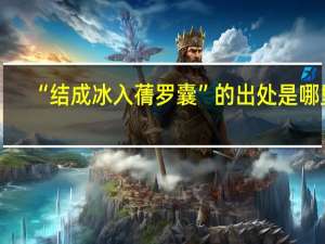 “结成冰入蒨罗囊”的出处是哪里
