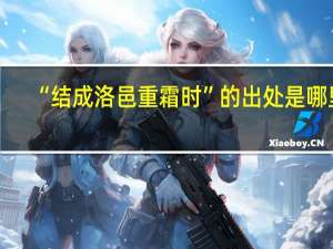 “结成洛邑重霜时”的出处是哪里