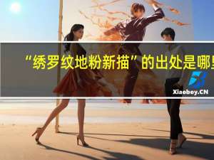“绣罗纹地粉新描”的出处是哪里