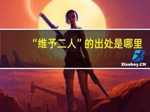 “维予二人”的出处是哪里