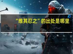 “维其忍之”的出处是哪里