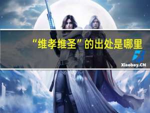 “维孝维圣”的出处是哪里