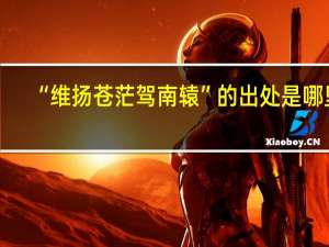 “维扬苍茫驾南辕”的出处是哪里