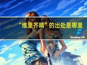 “维皇齐精”的出处是哪里