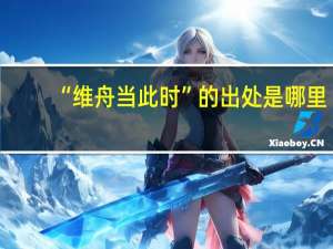 “维舟当此时”的出处是哪里