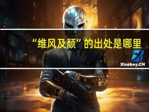 “维风及颓”的出处是哪里