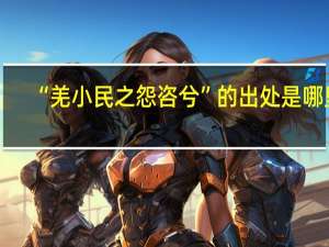 “羌小民之怨咨兮”的出处是哪里