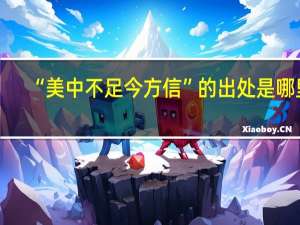 “美中不足今方信”的出处是哪里