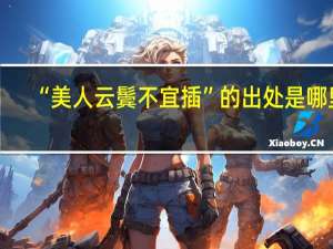 “美人云鬓不宜插”的出处是哪里