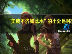“美哉不济如此水”的出处是哪里