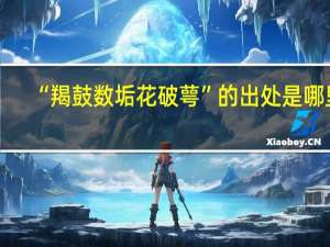 “羯鼓数垢花破萼”的出处是哪里