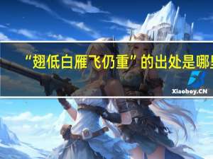 “翅低白雁飞仍重”的出处是哪里