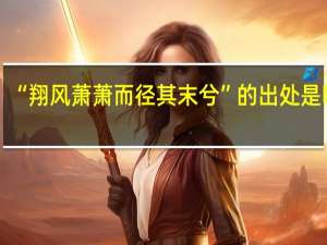 “翔风萧萧而径其末兮”的出处是哪里