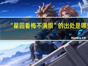 “翟园看梅不满眼”的出处是哪里