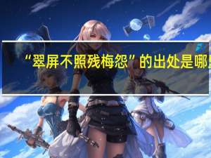 “翠屏不照残梅怨”的出处是哪里
