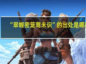 “翠幄密笼莺未识”的出处是哪里