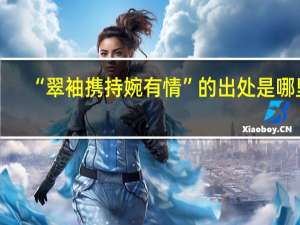 “翠袖携持婉有情”的出处是哪里