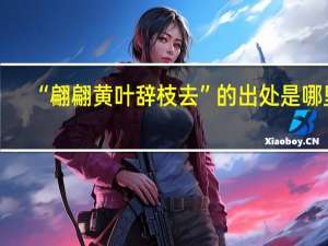 “翩翩黄叶辞枝去”的出处是哪里