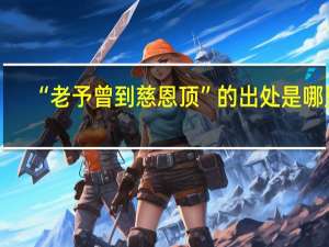 “老予曾到慈恩顶”的出处是哪里