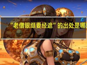 “老僧眼缬要经遮”的出处是哪里