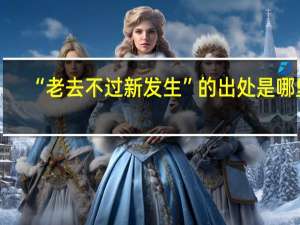“老去不过新发生”的出处是哪里