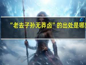 “老去子孙无莽卤”的出处是哪里