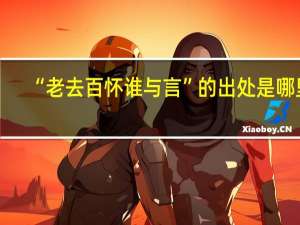 “老去百怀谁与言”的出处是哪里