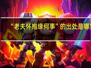 “老夫怀抱缘何事”的出处是哪里