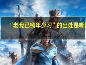 “老我已锄年少习”的出处是哪里