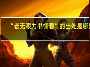 “老无眼力书慵看”的出处是哪里