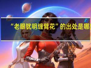 “老眼犹明缠臂花”的出处是哪里