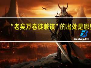 “老矣万卷徒兼该”的出处是哪里