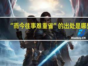 “而今往事难重省”的出处是哪里